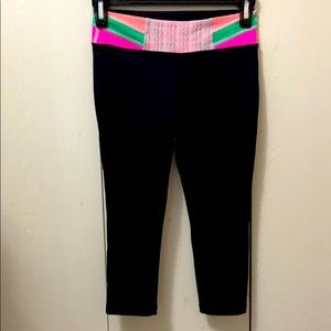 Ivivva Black & Neon Reversible Crop Exercise Pants